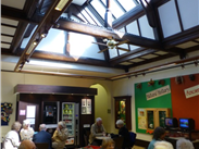 FOWs enjoying coffee in a sunny gallery, Warrington.